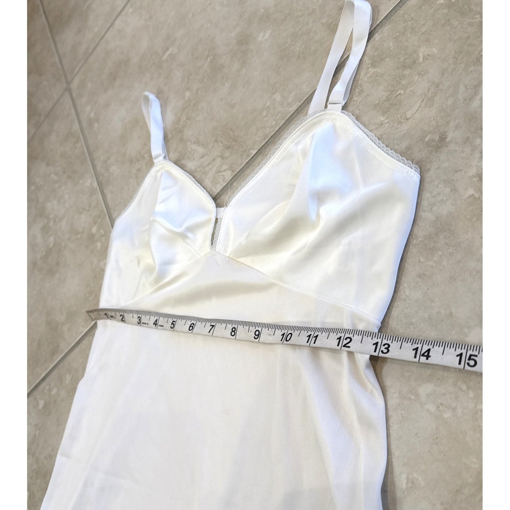 Vintage Sears "The Doesn't Slip" Formal Maxi Slip - Size 32 Small Lace Trim - Picture 4 of 8
